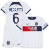 Original Trikotsatz Paris Saint-Germain Verratti 6 Auswärtstrikot 2023-24 Für Kinder